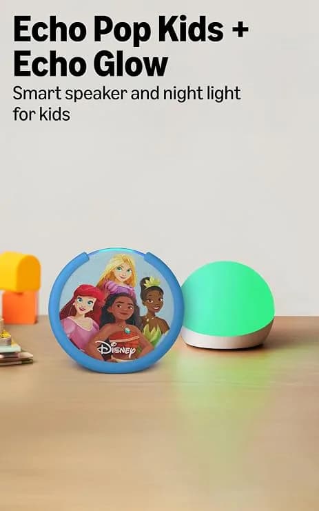 Amazon Echo Pop Kids Disney Princess Smart Speaker 9