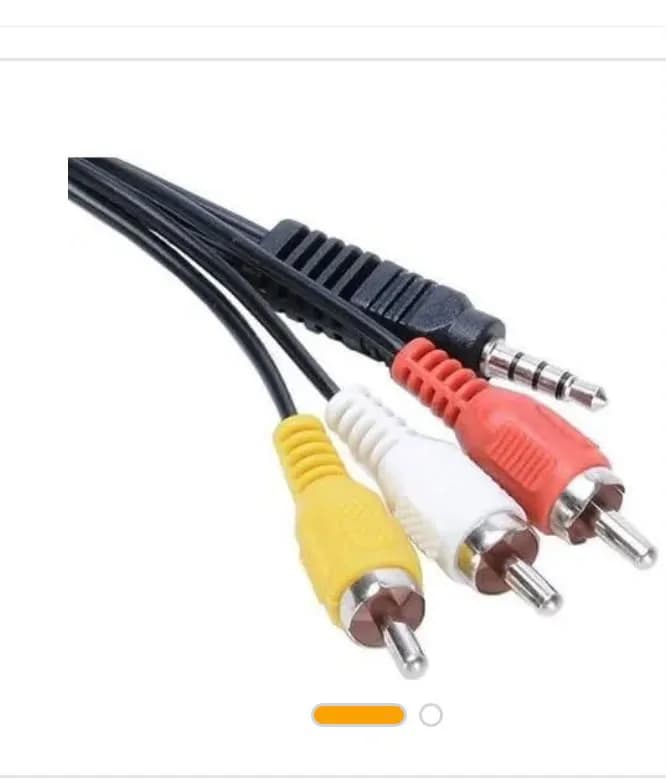 3.5mm Plug To 3 Rca Male Connectors Adapter Audio Video Cable Av Dv Mp4 3