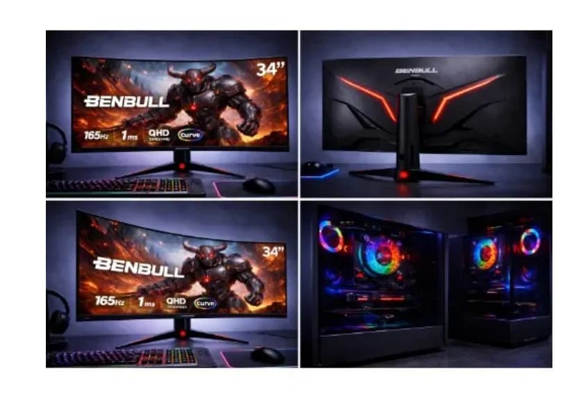 Benbull 34" Curved Gaming Monitor With Rgb Light 3