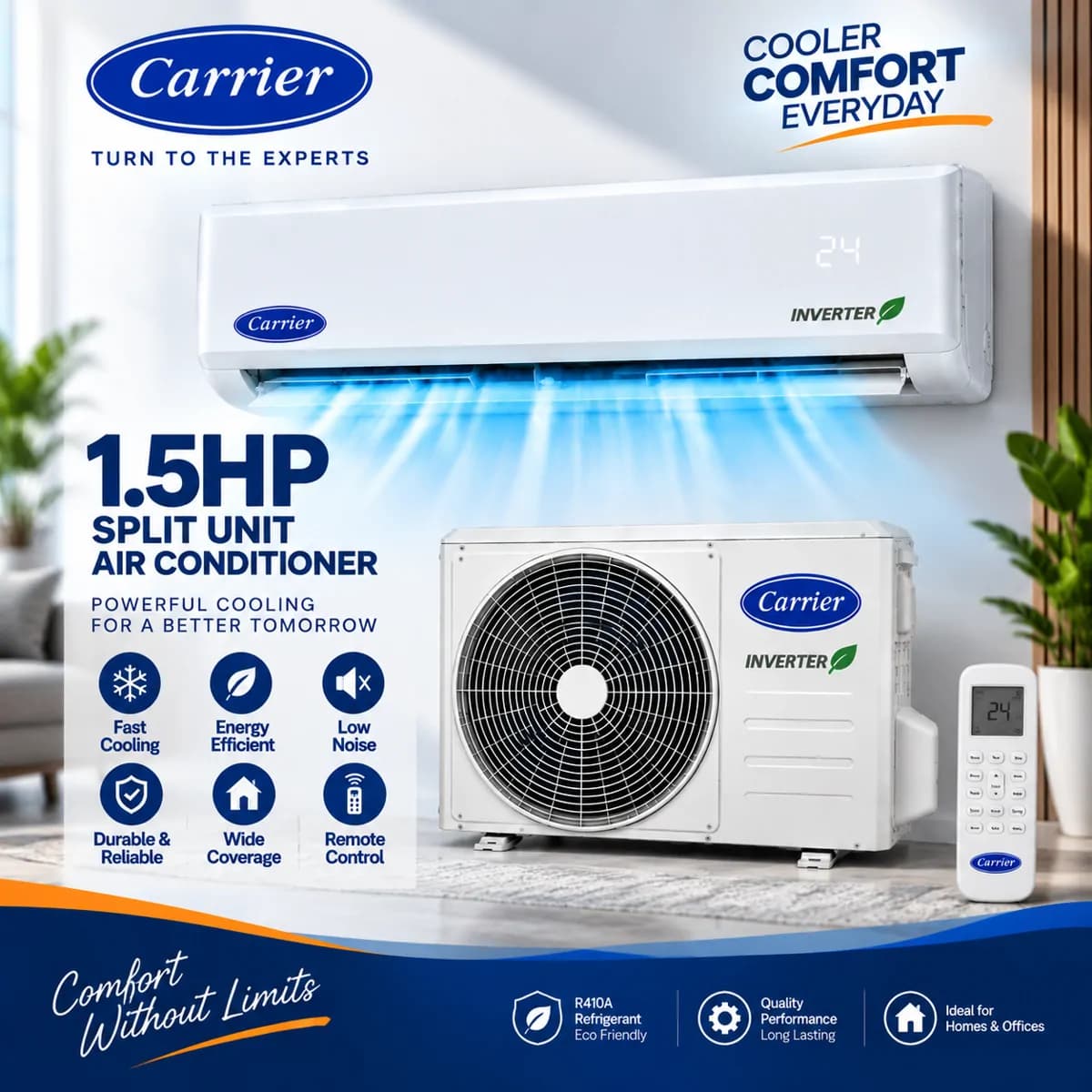 Carrier 1HP, 1.5HP & 2.0HP Split Air Conditioner 4