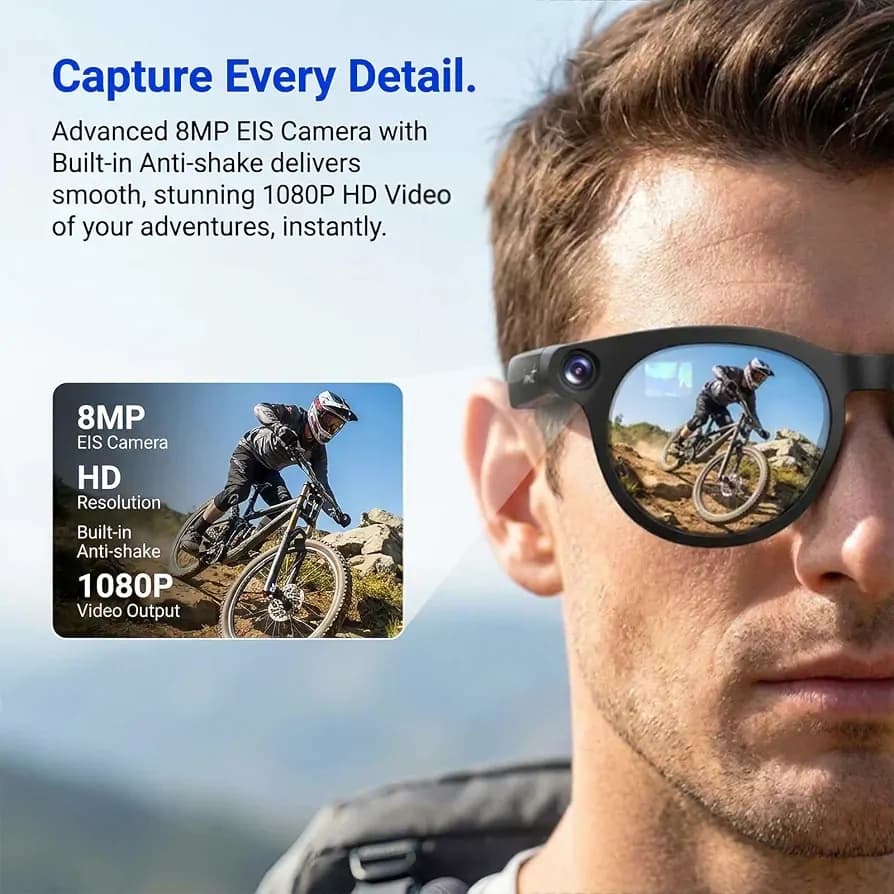 8MP High Vision Intelligent AI Smart Wireless Eye Glass Camera 5