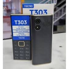 Tecno T303 Dual SIM Feature Phone – 2.8" Display, Long-Lasting Battery, Wireless FM Radio & Bluetooth 4