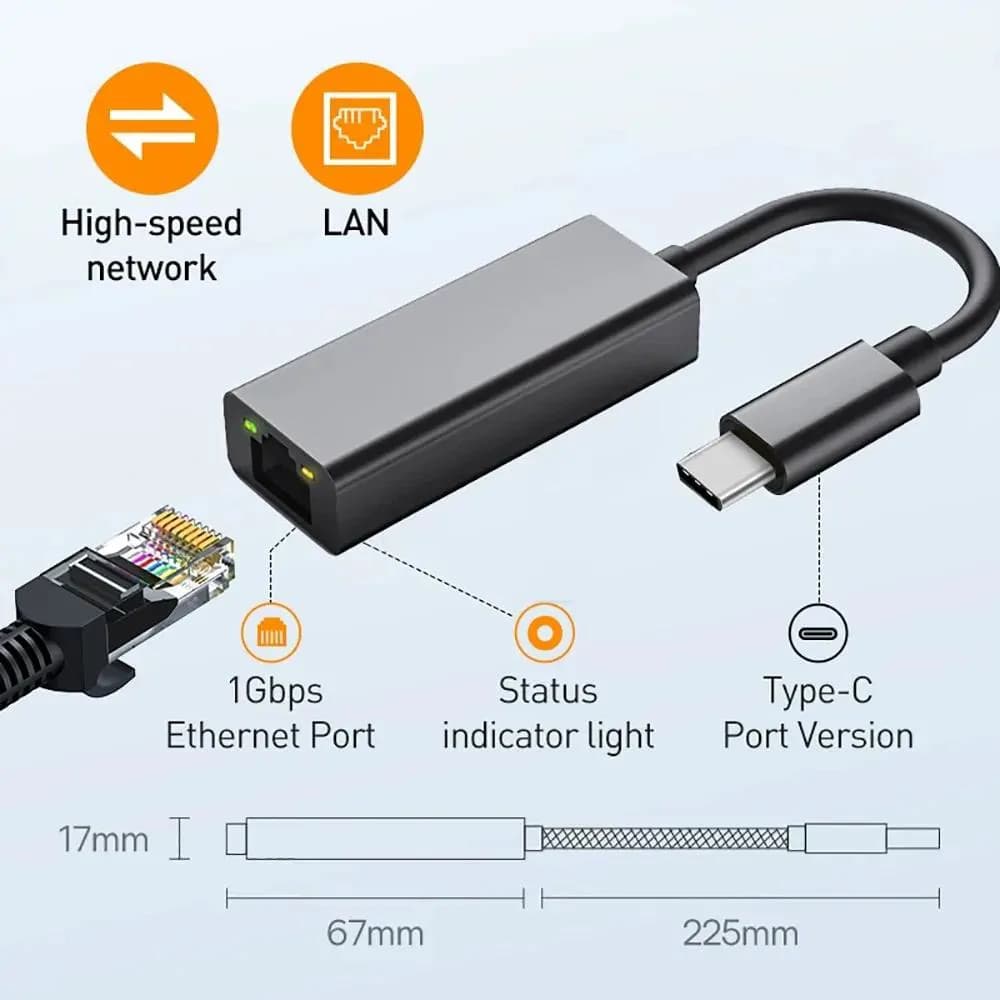 USB Type-C to Gigabit Ethernet Adapter 4