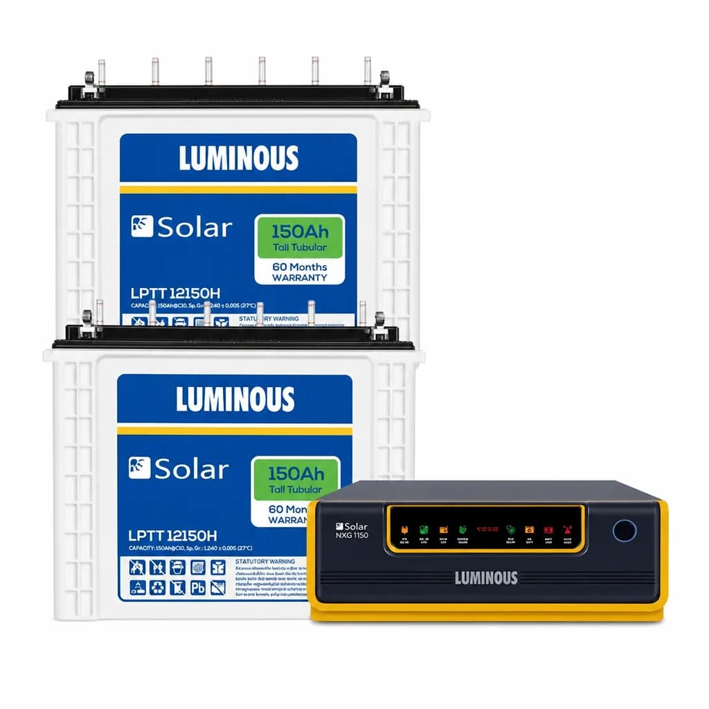 Luminous 1.5kVA Hybrid Inverter with Battery Backup