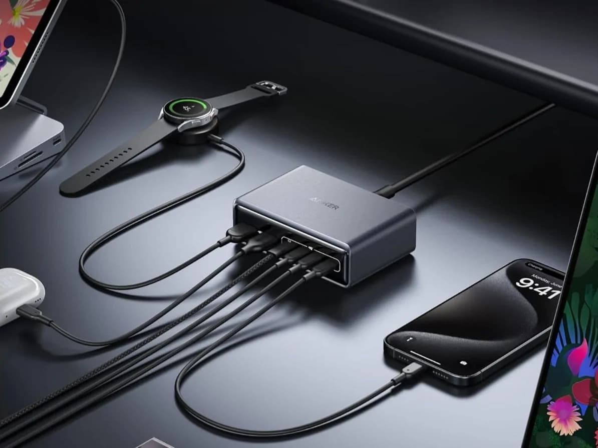 Anker Prime Charger- 200w 6-port Gan Charging Station- Black 2
