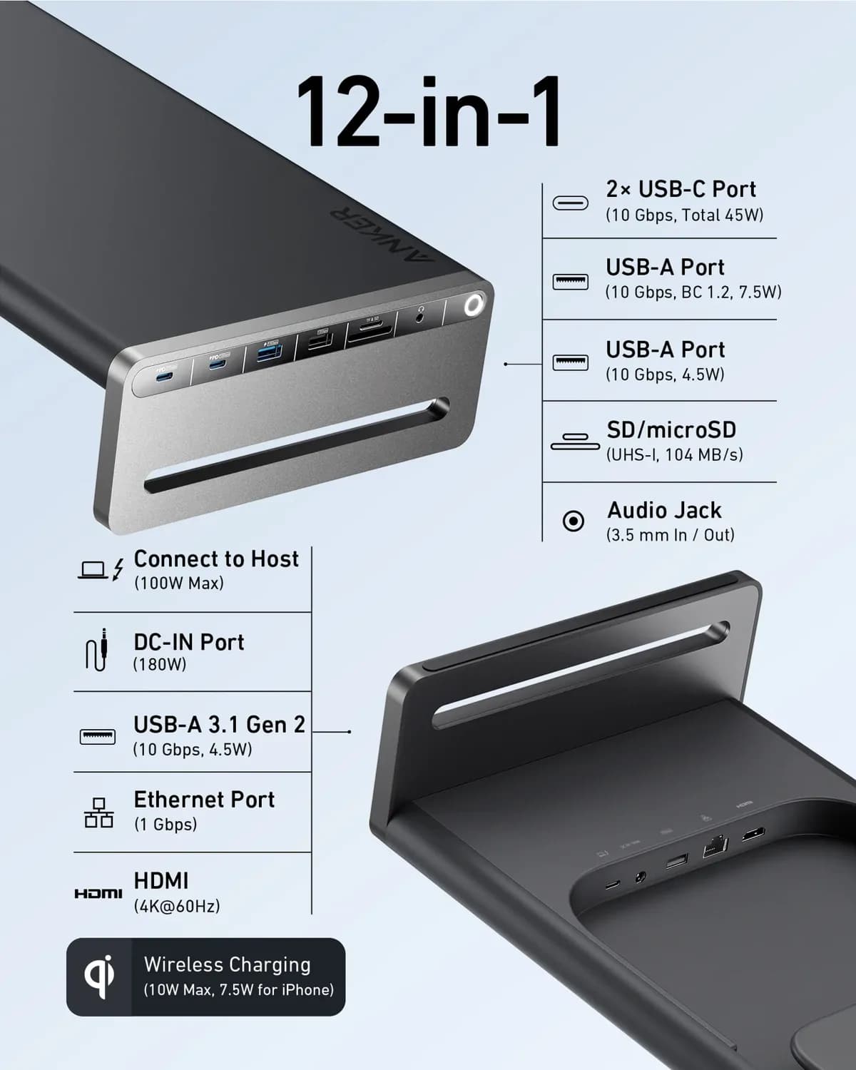 Anker 675 A8377 12-in-1 USB-C Docking Station 2