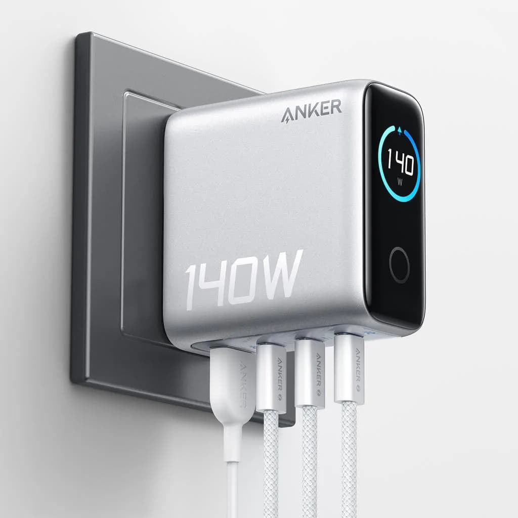 Anker Charger 140W 4-Port PD 3.1 with USB-C Cable Silver 3