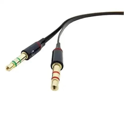 3.5mm Female To 3.5mm Male Jack Y Microphone and Audio Cable 4