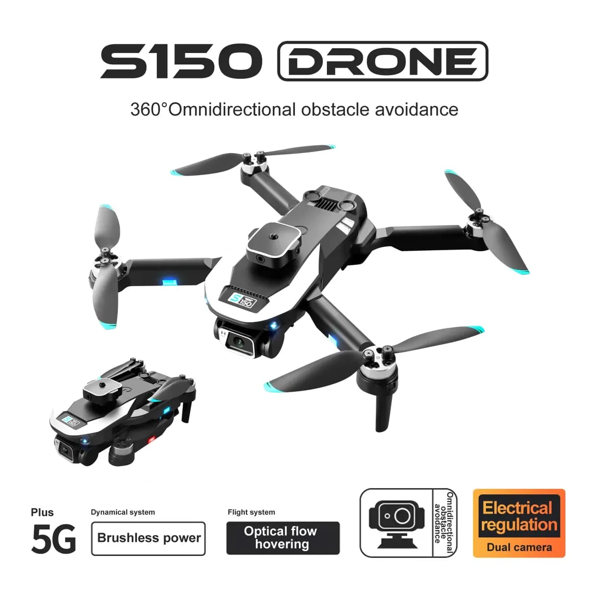 S150 Brushless Motor Drone – Professional Foldable RC Quadcopter 5