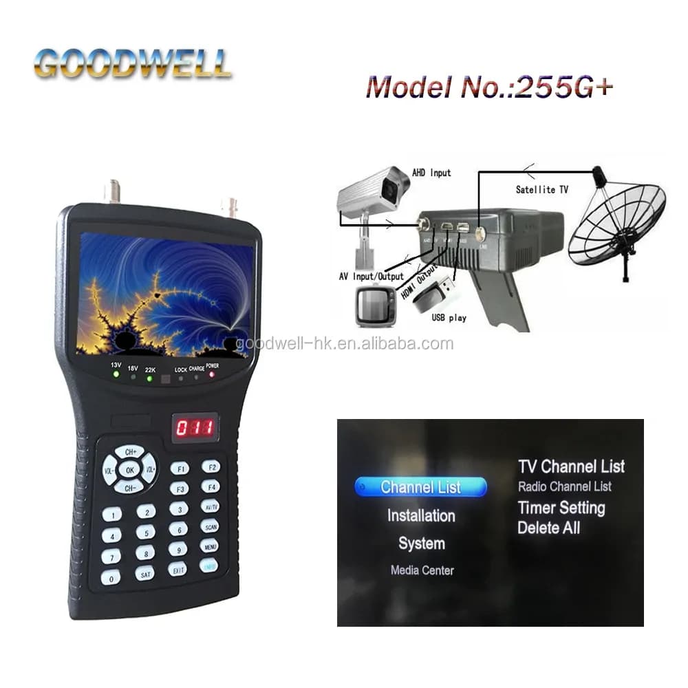 Satellite Finder - Ahd Cctv Tester - Monitor 3 In 1 Meter 3