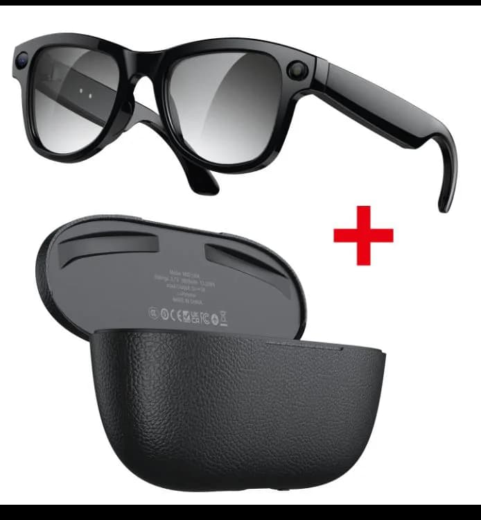M02 Ultra Smart Glass With Charging Case, 2 Lens, 20MP 4K HD Camera, AI Translator, Bluetooth Call & Music 3