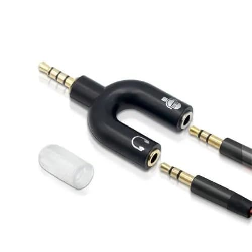 3.5mm Audio Headset Microphone Splitter Adapter 2