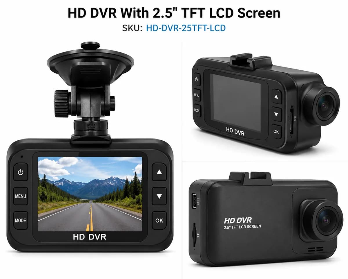HD Car DVR With 2.5" Tft Lcd Screen 2