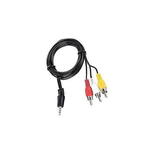 3.5mm Jack Plug Male To 3 Rca Adapter Audio Aux Cable Vid Av Cord 4