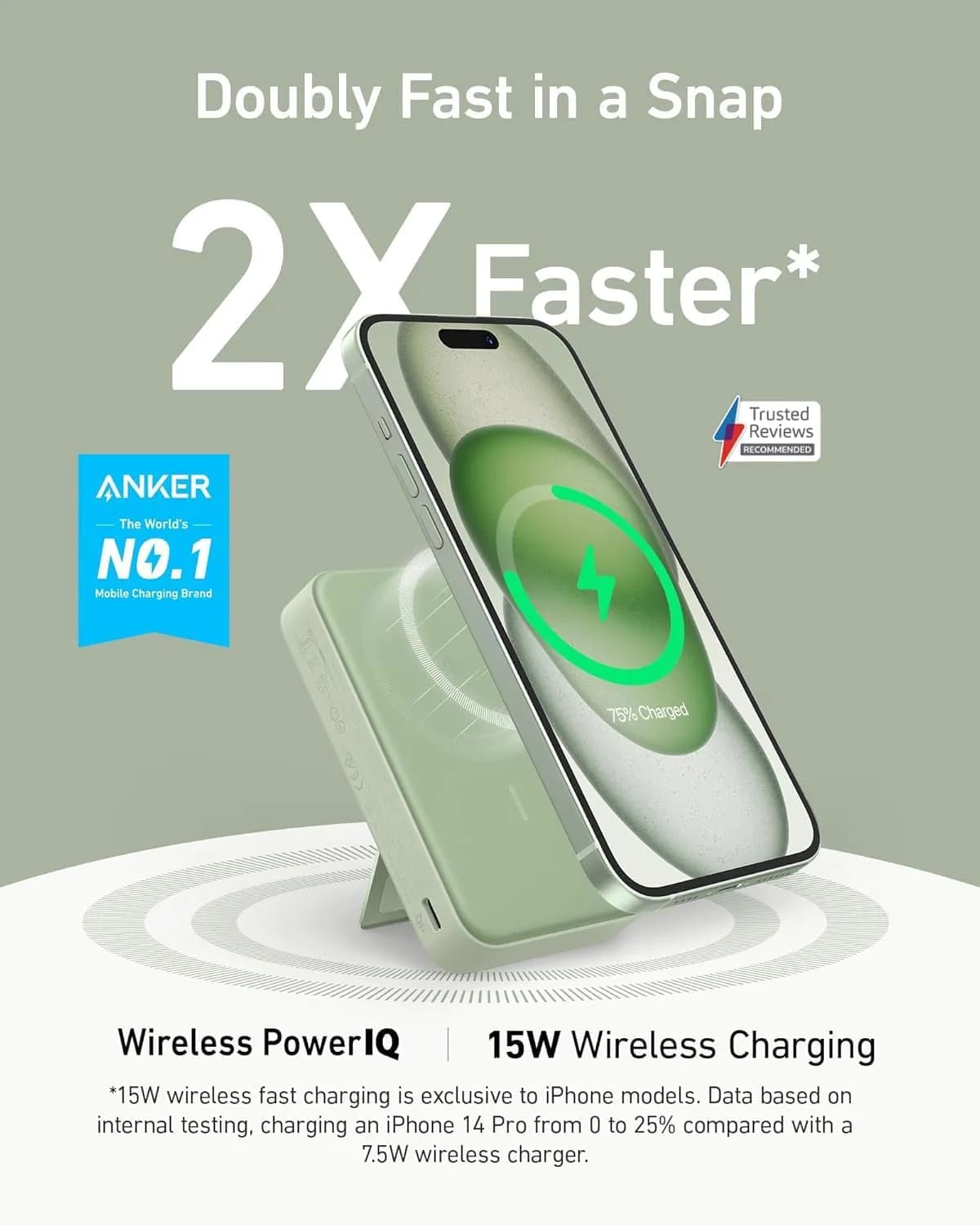 Anker Maggo Power Bank- Qi2 Certified 15w Ultra Fast Magsafe 4