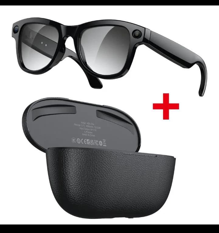 2000W Pixel M02 Ultra Smart Sunglasses, 2 Lens & Charging Case, 4K Video Camera, AI Photo Translation chop 3