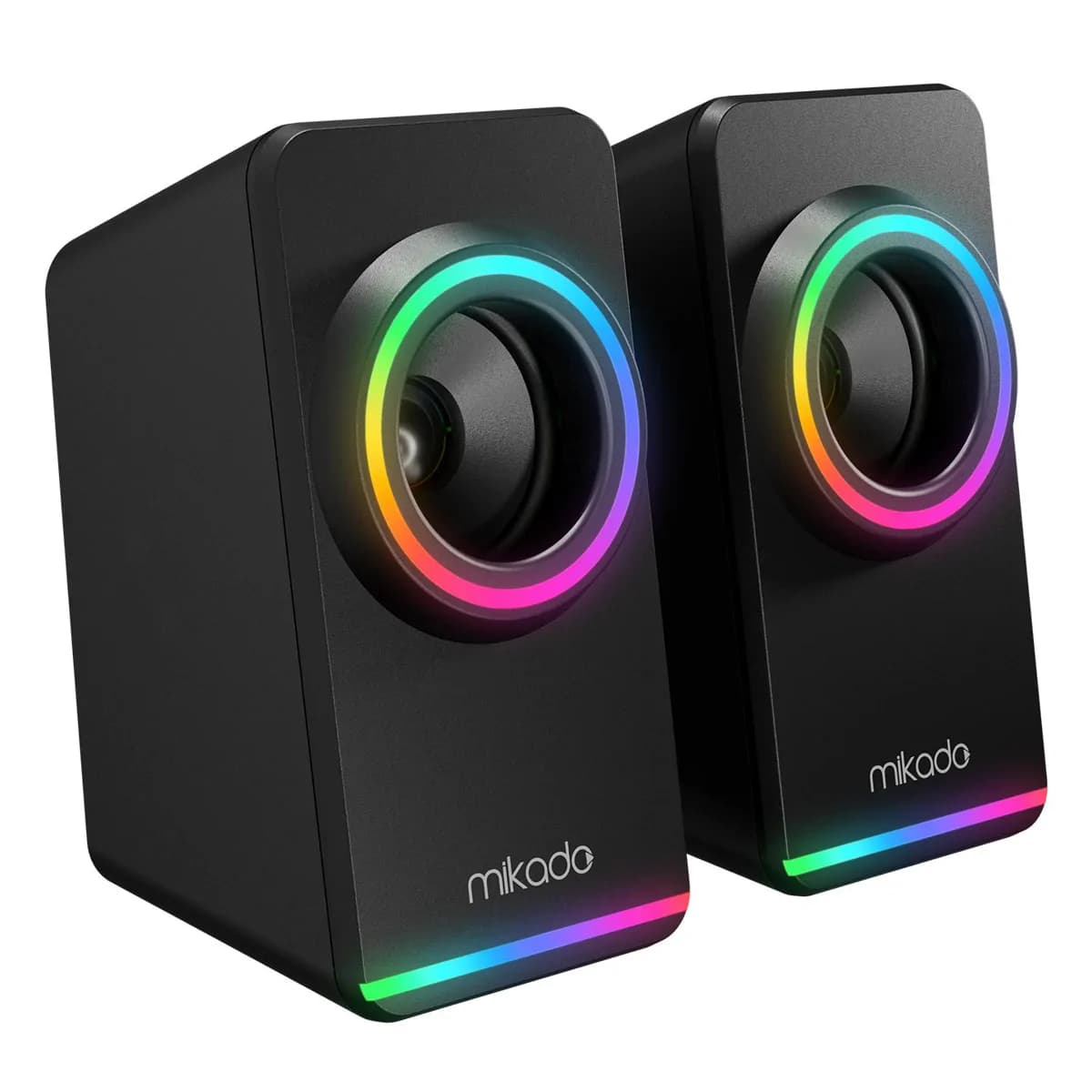 2.0 Usb Wired Desktop Speakers With Led Lights 3