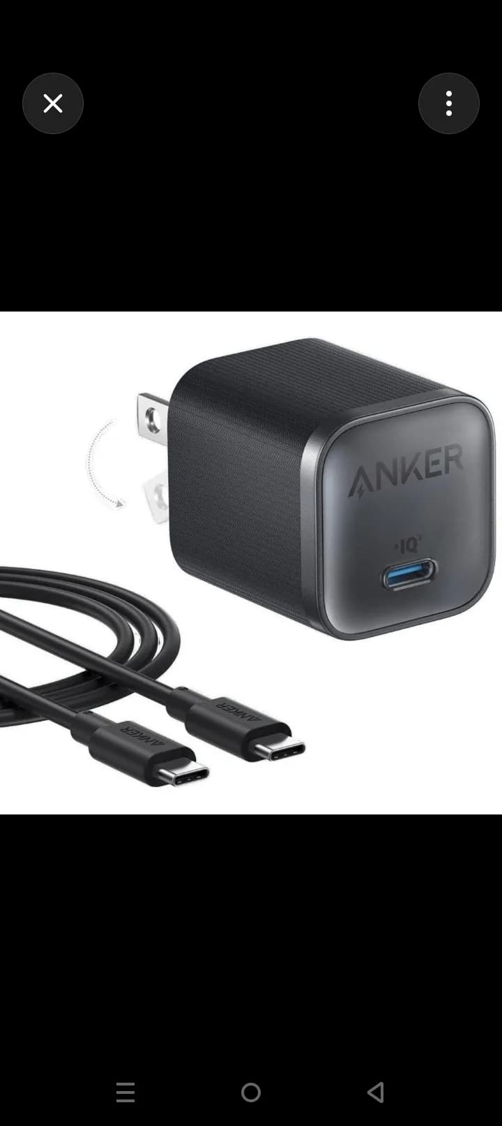 Anker Nano 45W USB-C Charger with Cable - Black 3