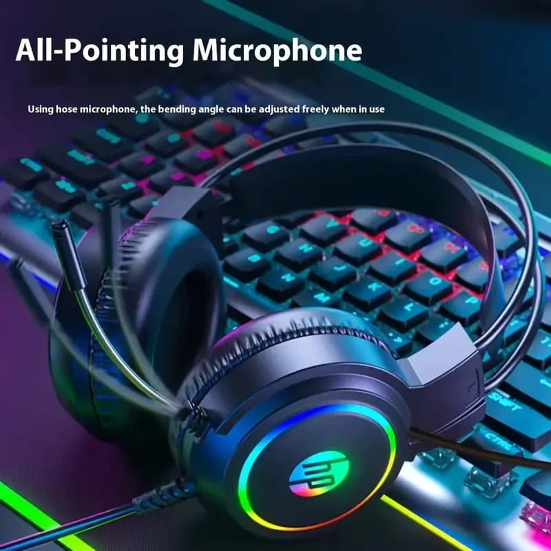 Hp H100 Backlight Usb Wired Gaming Headset For Pc Computers Games 3