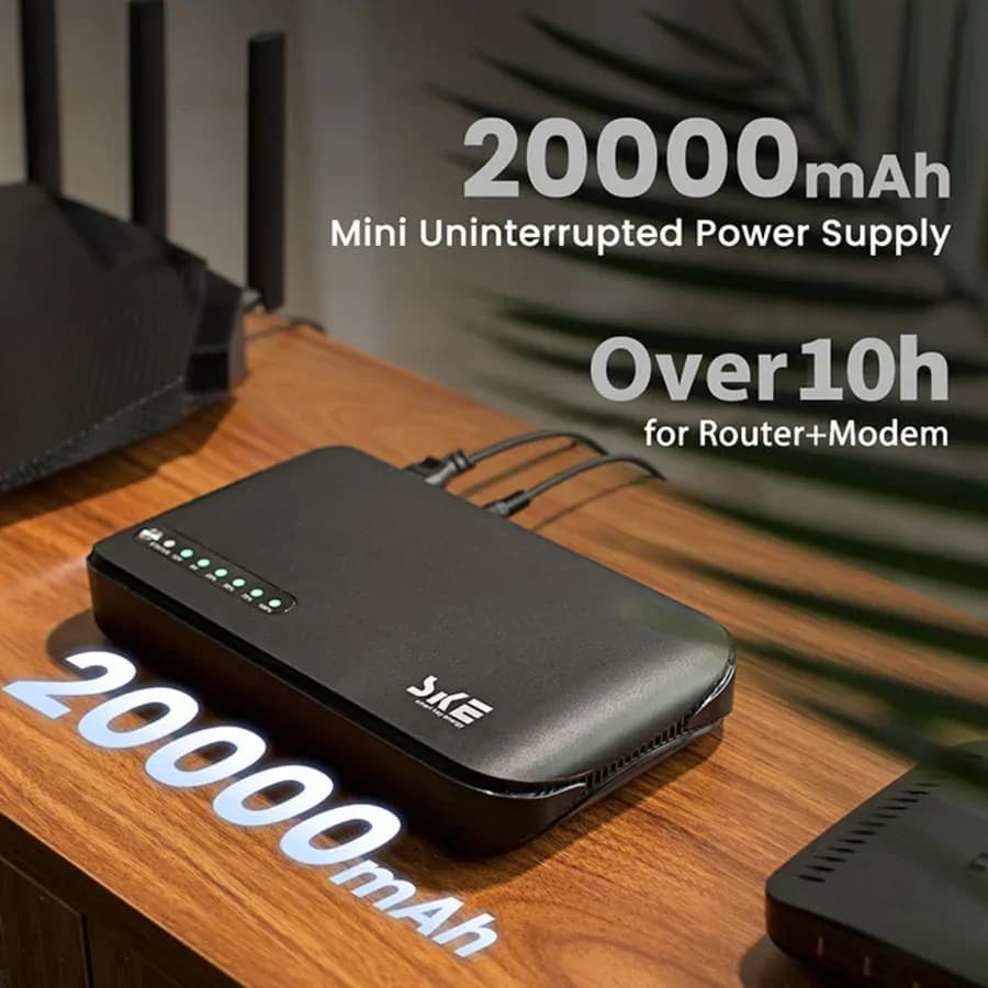 SKE POE-830P Mini DC UPS POE Router Power Bank 20000mAh 3
