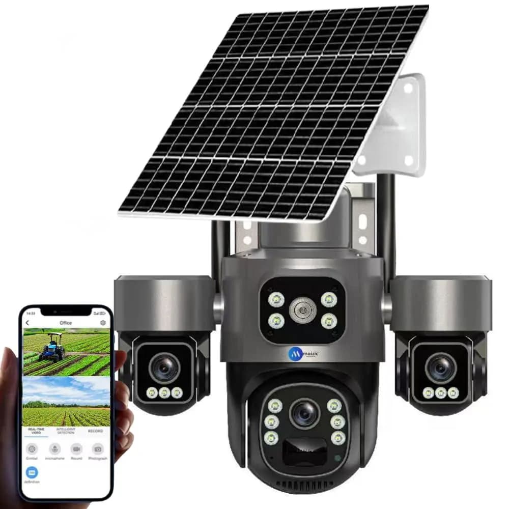 3-Lens Solar Security Camera – 5MP Outdoor 4G Wireless CCTV with Night Vision & Motion Alerts 2