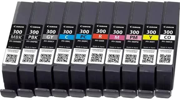 Canon PFI-300 Ink Cartridges Full Set X 10 4