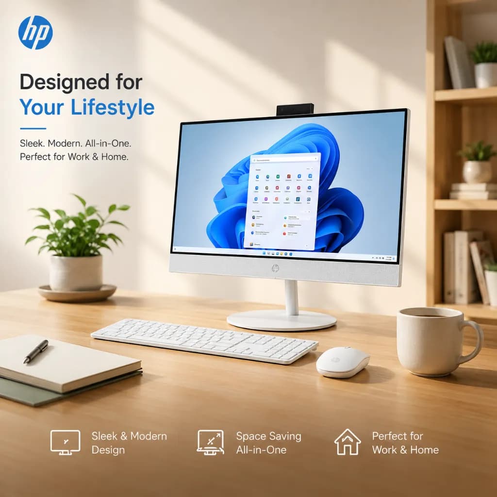 HP 24-cr1044nh All-in-One PC 24" FHD Touch Intel Ultra 5 6