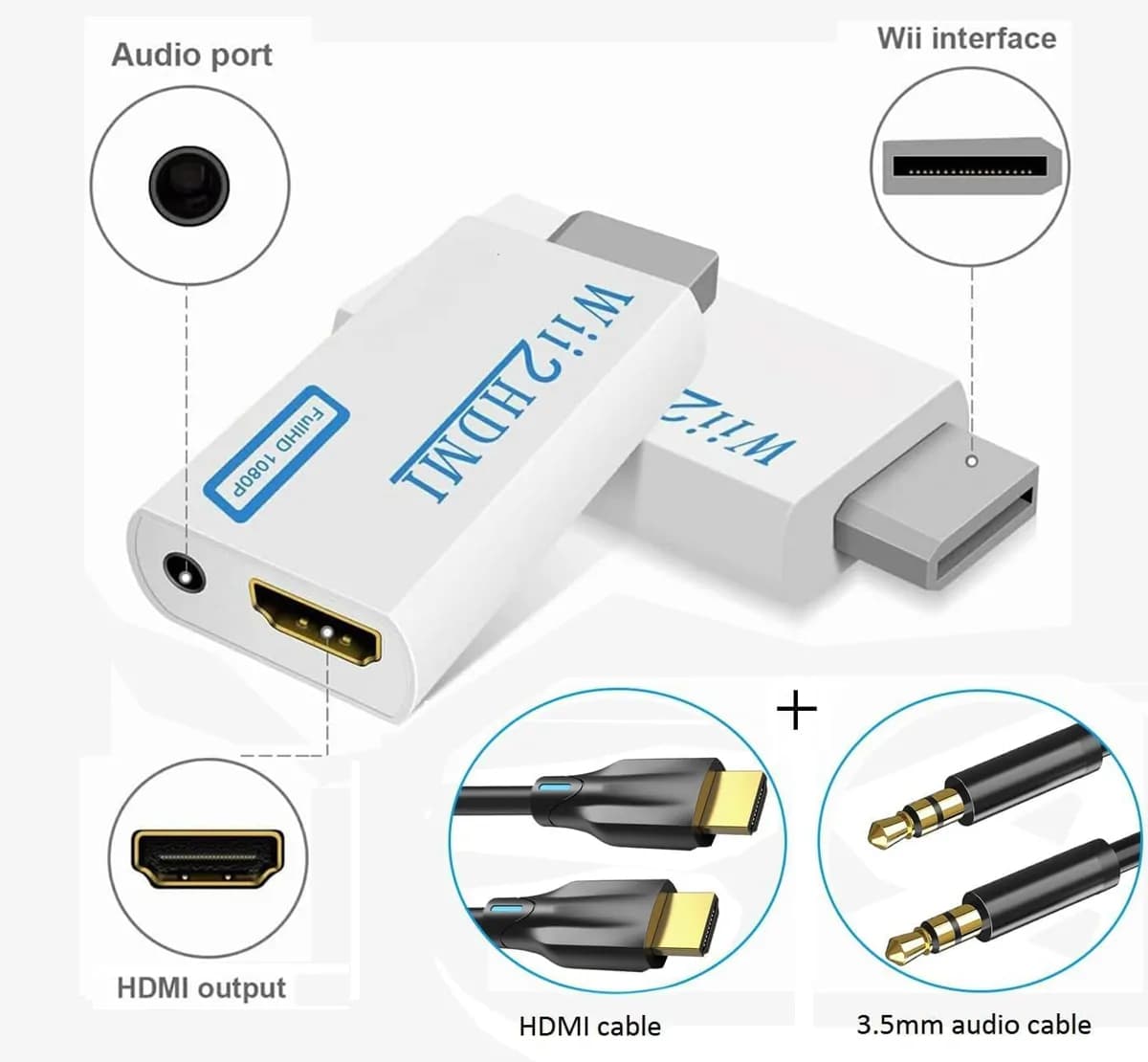Wii2HDMI CONVERTER ADAPTER 3