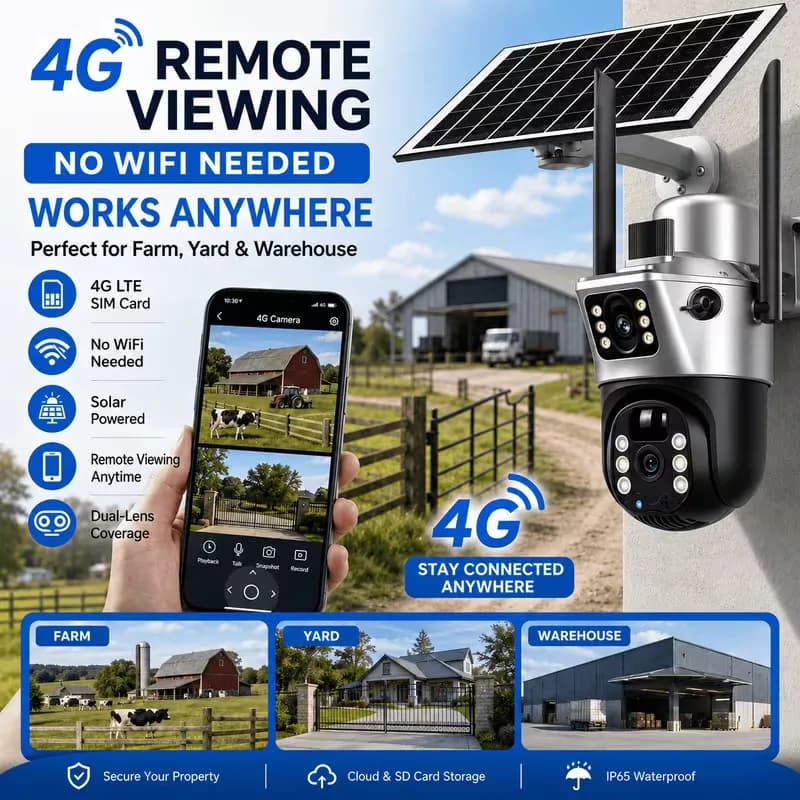 4g Ptz Solar Powered Camera 4mp 3