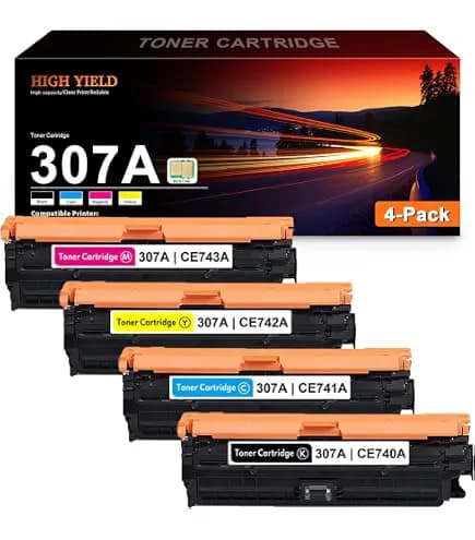 Compatible HP 307A Toner Cartridges CE740A CE741A CE742A CE743A 3