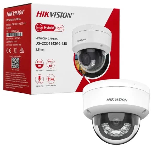 HikVision 4 Mp Smart Hybrid Light Fixed Dome Network Camera Ds-2cd1143g2-liu 3
