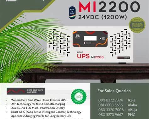Mercury Pure Sine Wave 2.2KVA MI 2200 Inverter – 24VDC – 1200W 2