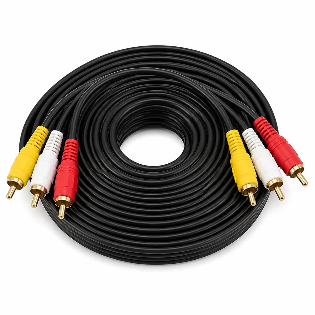20m 3 RCA Male To Male Audio Video AV Cable