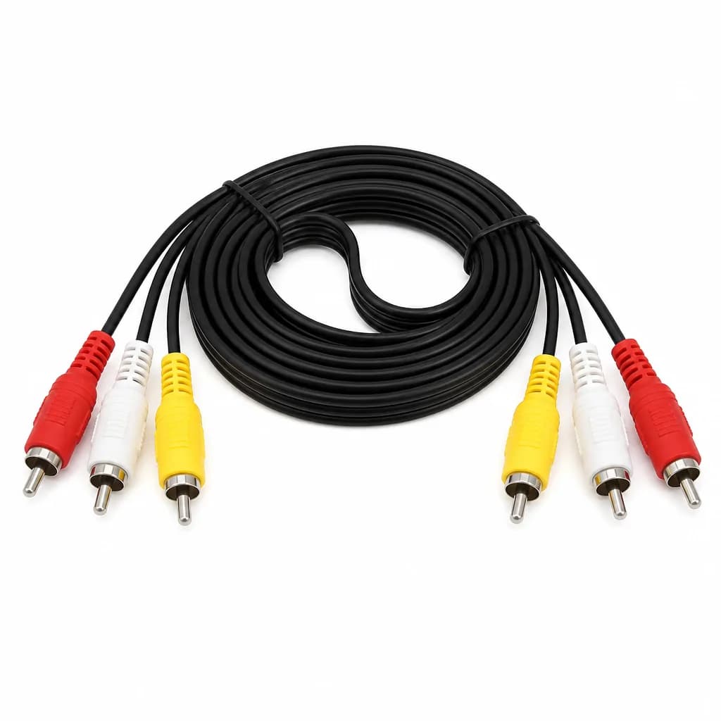 10m 3 RCA Male To Male Composite AV Cable