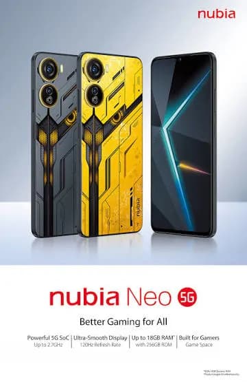 ZTE Nubia Neo 5 8gb Ram 256gb Rom 6.8inch 6050mAh 3