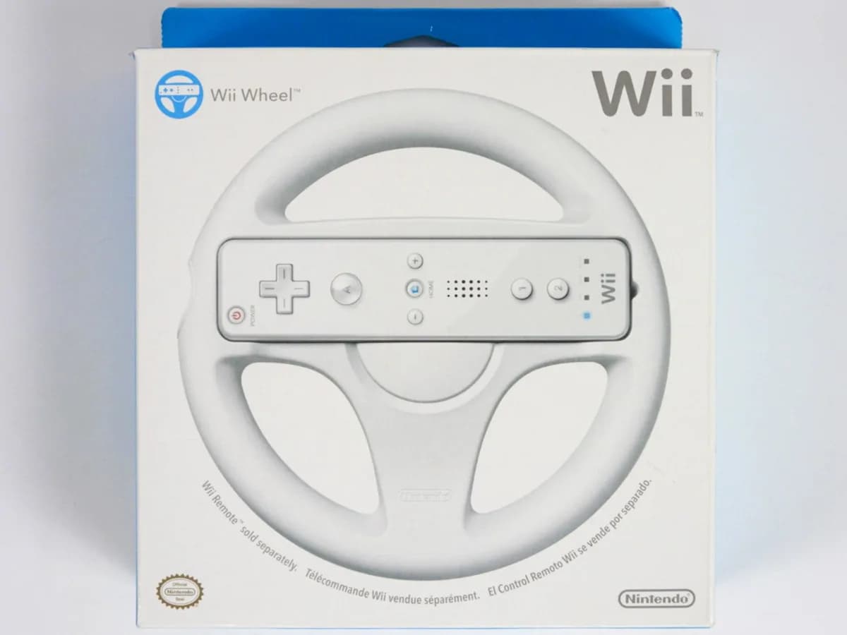 Nintendo Wii Racing Steering Wheel - White 2
