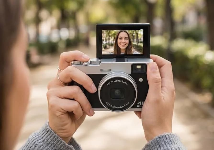 Professional 16X Zoom Digital Camera With Flip Screen - WIFI 4K HD 48 Megapixel 3