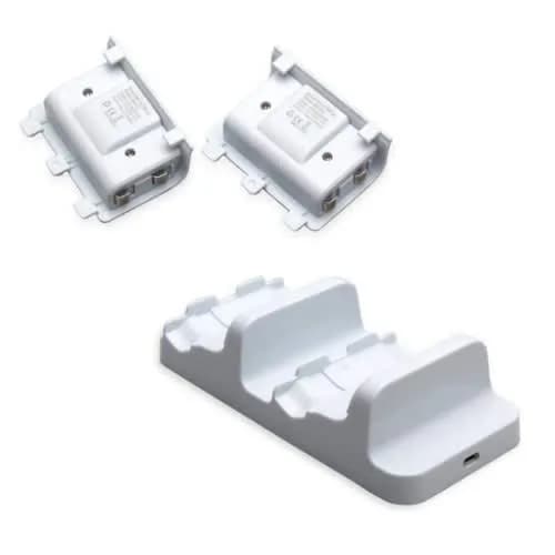 Xbox One S Dual Dock Charging Station & 2 Battery Packs & Usb Charger 3
