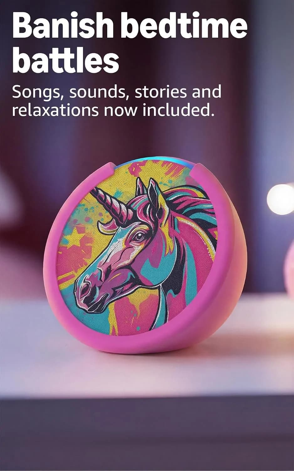 Amazon Echo Pop Kids Unicorn Design Smart Speaker 3