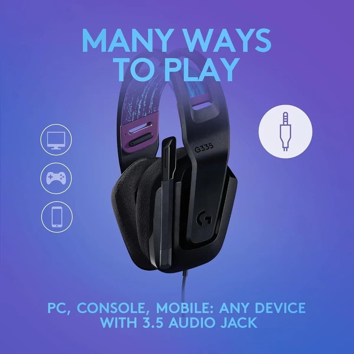 Logitech G335 Wired Gaming Headset - With Flip To Mute Microphone 3