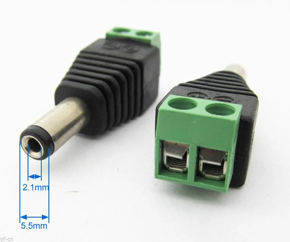 Cctv Dc Power Male Jack Connector - 10 Pieces 2
