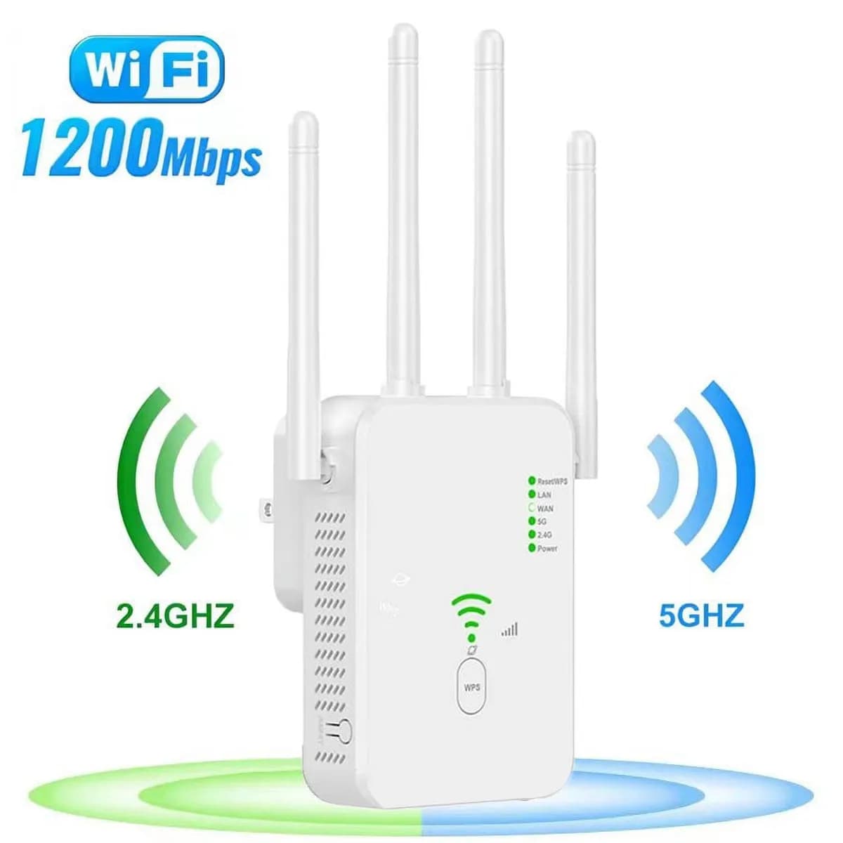 1200M Enhanced Home WiFi Signal Extender – Advanced Wireless Range Extender with 4 High-Gain External Antennas and Ethernet Ports 4