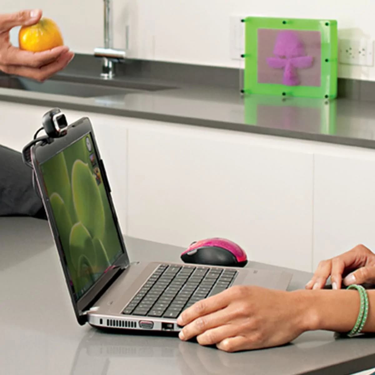 Microsoft LifeCam HD-3000 USB Webcam + DigitalPersona Fingerprint Scanner 4500 Biometric 6