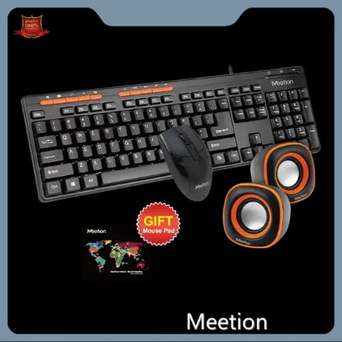 MEETION C105 USB STANDARD 3 IN 1 WIRED COMBO KEYBOARD AND MOUSE 2