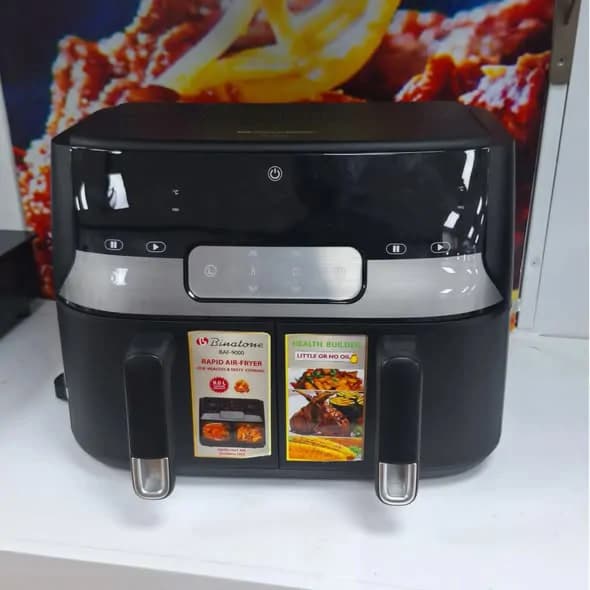 Binatone Twin Drawer Rapid Air Fryer Baf 9000 9L 4