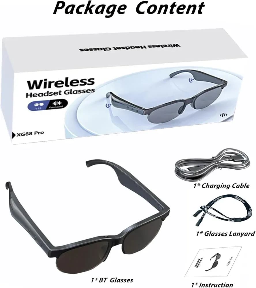 Wireless Headset Smart Ai Glasses XG88 Pro 4