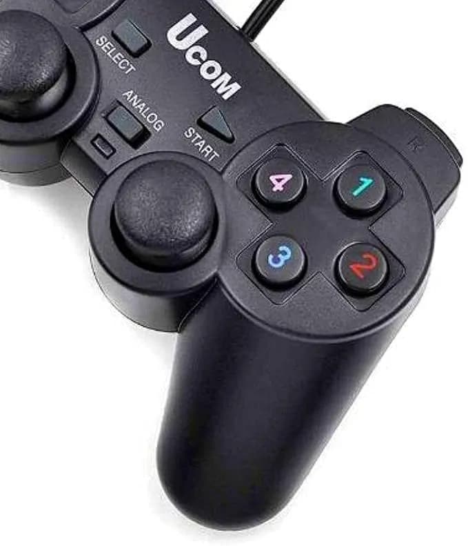 UCOM PC Dual Shock Joypad Wired USB Gaming Controller Black 4