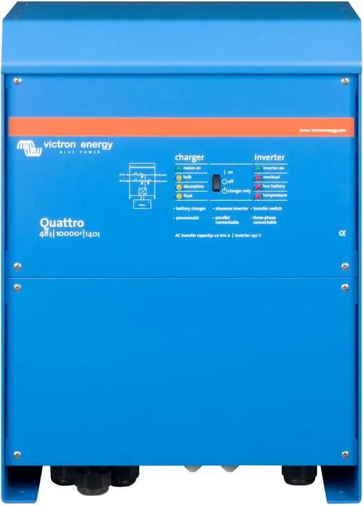 Victron Quattro 48V 10kVA 8000W Inverter Charger 140A 4