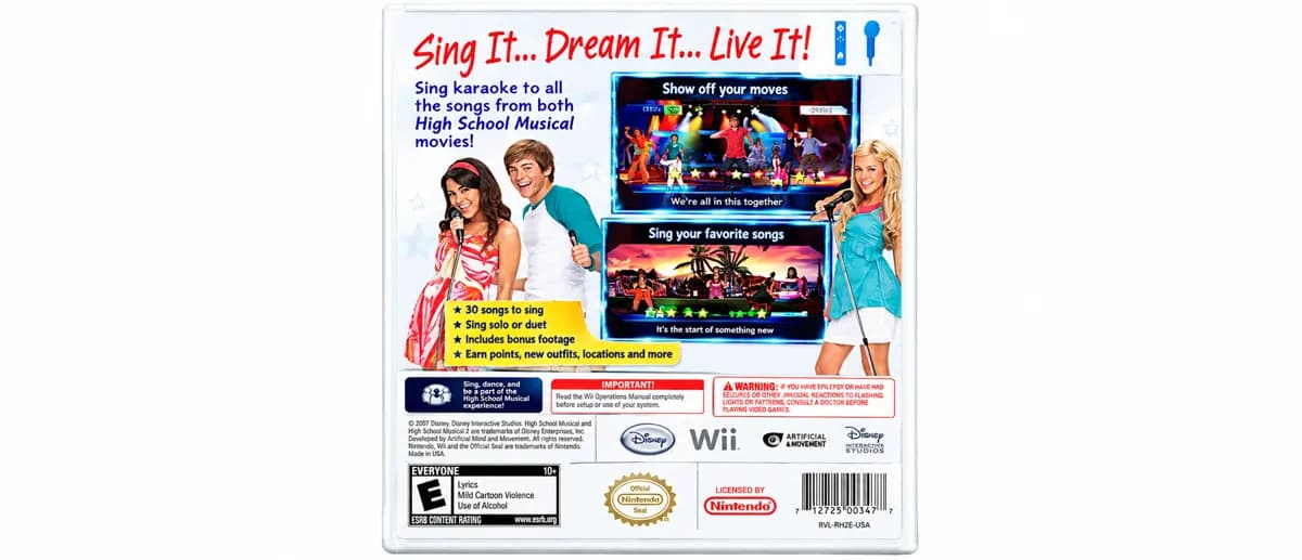 Nintendo High School Musical Sing It For Wii 3