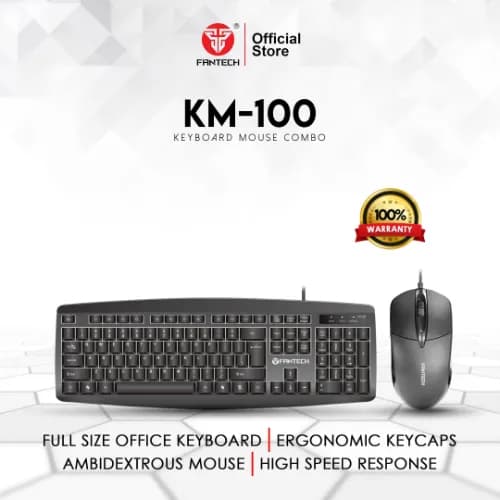 FANTECH USB WIRED KEYBOARD AND MOUSE COMBO KM100